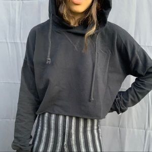 Cropped Black Hoodie